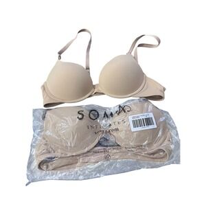 Soma‎ Intimates Pair of Embraceable Tailored Push Up Bra Warm Amber 36A